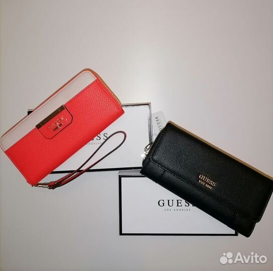 Кошельки Guess корал-4,5 чёрн-4,8 Оригинал Новые