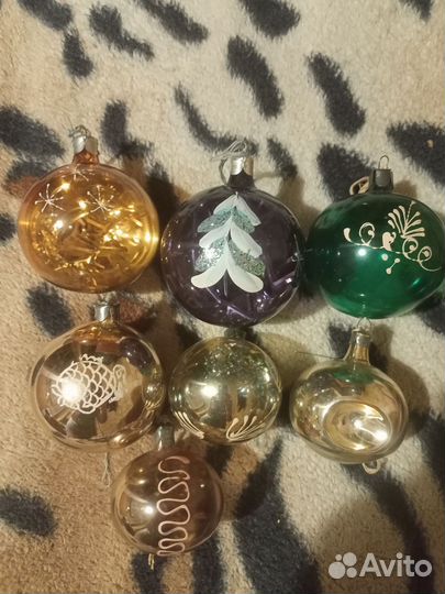 Елочные игрушки шары старые