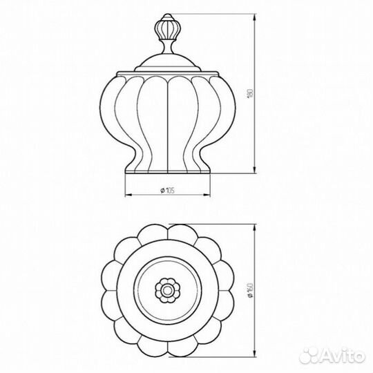 Баночка Migliore Olivia 17542 хром