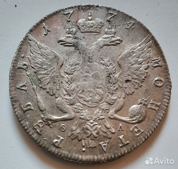 Рубль 1774 СПБ фл