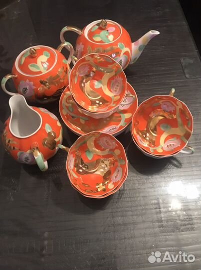 Сервиз чайный Золотой олень Дулево