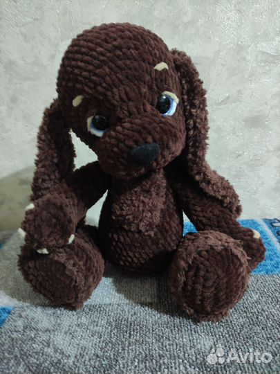 Вязаная собачка спаниель