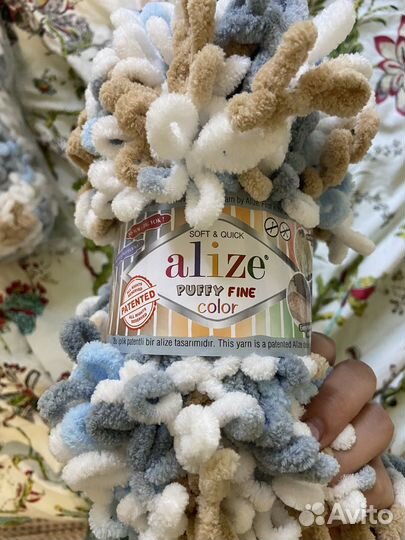 Пряжа alize puffy fine color