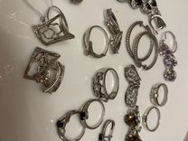 Серебро серьги кольца комплекты