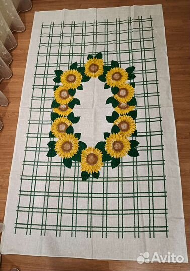 Новая льняная скатерть 250*150
