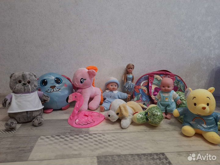 Игрушки пакетом свинки,коровы, мишки, зайки, Басик