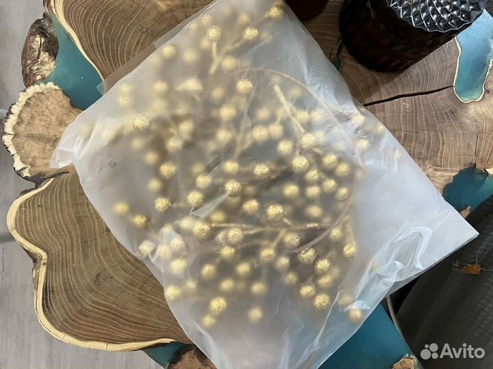 Гирлянда золотая новогодняя