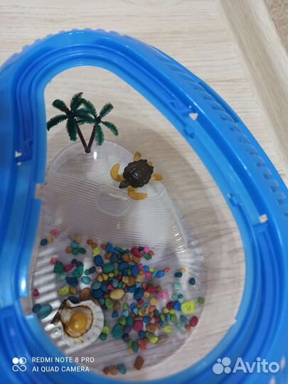 Аквариум-переноска для черепахи,наполнение аквар