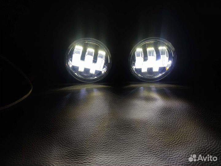 LED туманки Renault Logan Ford 50W Белый/Желтый