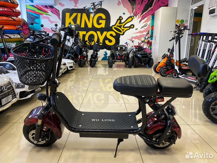 Электроскутер Wolong C1 PRO 1000W 48V 13ah Ver 1.1