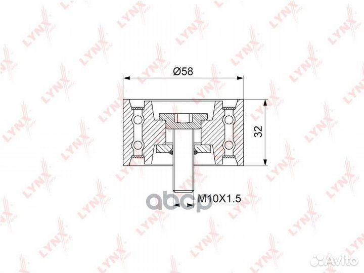 Ролик обводной ремня грм PB3145 lynxauto