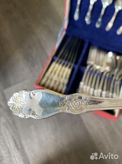 Набор столовых приборов «Серебряная роза» кмз СССР