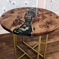 Журнальный столик из массива карагача и смолы, Белорецк