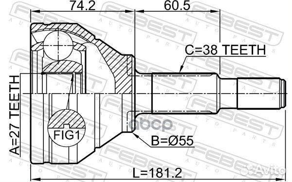 ШРУС ford explorer 11- нар. 2110-expawd Febest