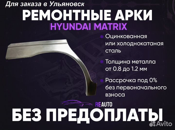 Ремонтные арки на Hyundai Matrix