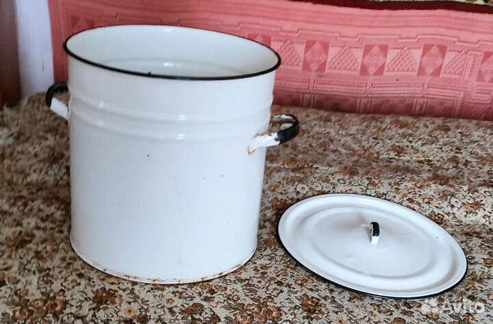 Кастрюля СССР 20 л. Тяжелая.Алюминий.Эмаль