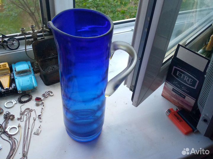 Кувшин цветное стекло
