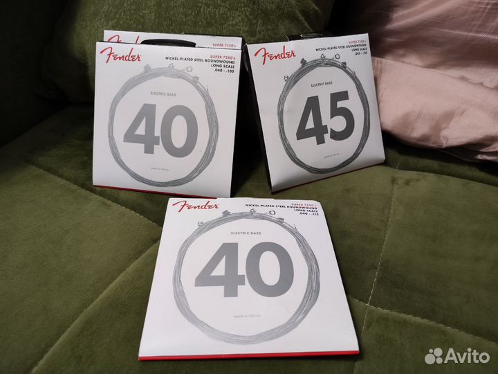 Струны для 4 и 5 стр. бас-гитары Fender USA
