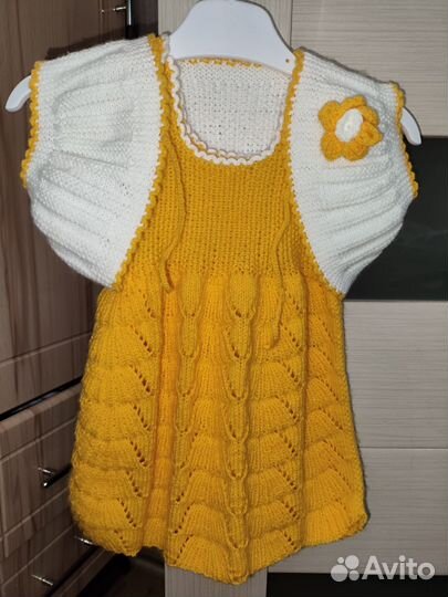 Вязаный сарафан с болеро