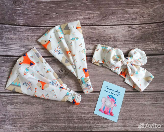 Косынка-бандана на резинке