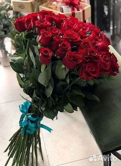 Розы высокие Доставка цветов