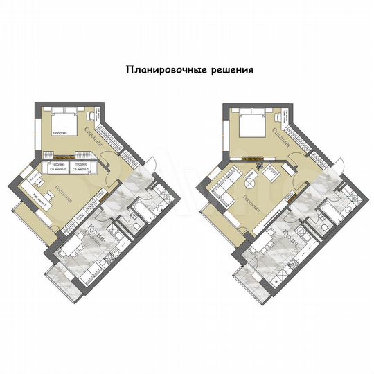 2-к. квартира, 66,6 м², 3/17 эт.