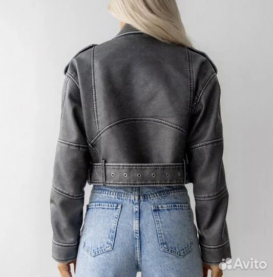 Косуха винтажная серая