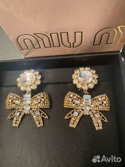 Серьги клипсы MiuMiu