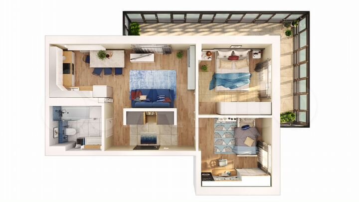 3-к. квартира, 59,3 м², 12/17 эт.