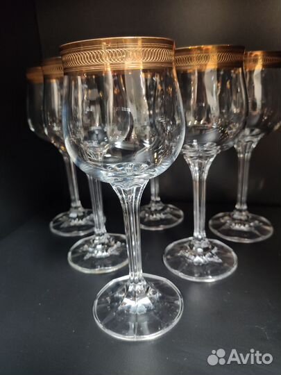 Хрустальные фужеры 17 и 23см СССР и Чехия Богемия