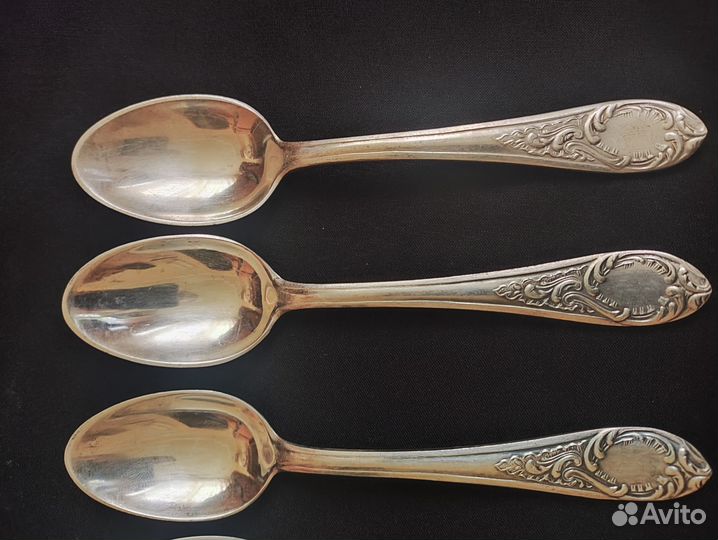 Чайные ложки 6 шт серебро 875 СССР 226 гр Фаберже