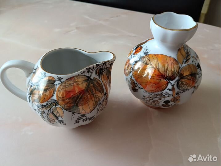 Сливочник и ваза из сервиза лфз 