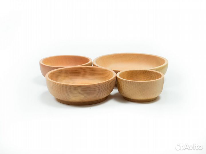 Набор деревянной посуды из кедра (прямой)