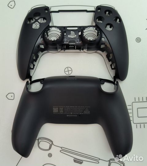 Корпус для геймпада DualSense Black (ориг)