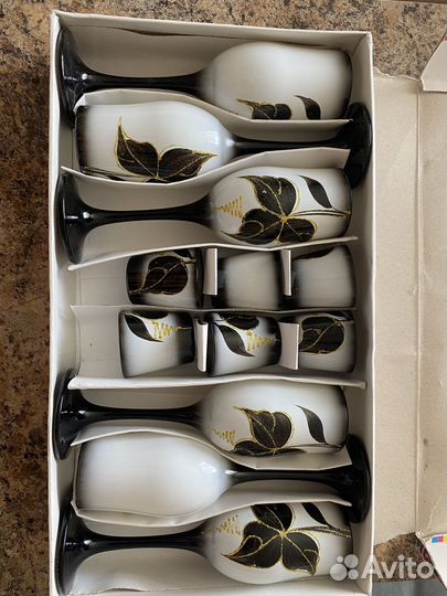 Набор бокалов и рюмок советский