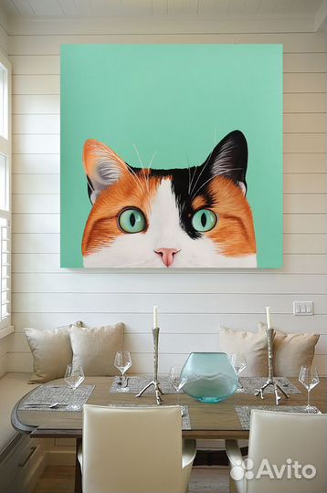 Картина маслом кошка большой выбор