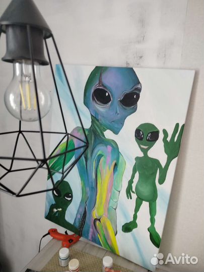 Картина акрилом на холсте