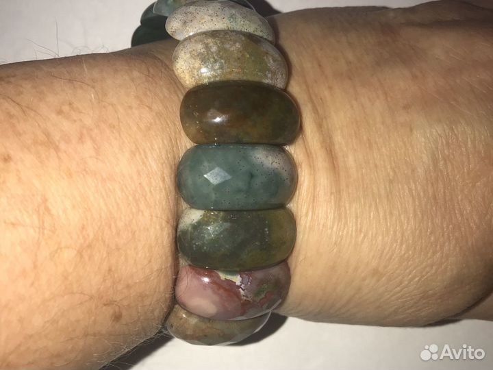 Бусы и браслет (Агат)