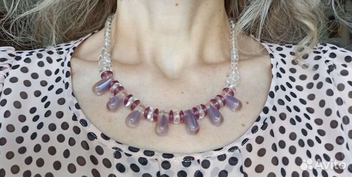 Бусы. Чехословакия. Стекло. Винтаж. Редкость