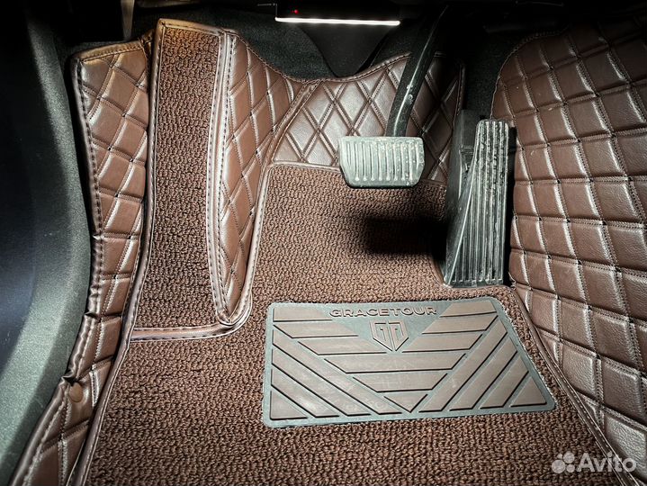 3D коврики из экокожи для авто Volvo XC90