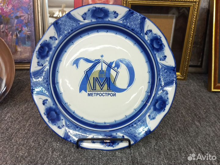 Тарелка Гжель