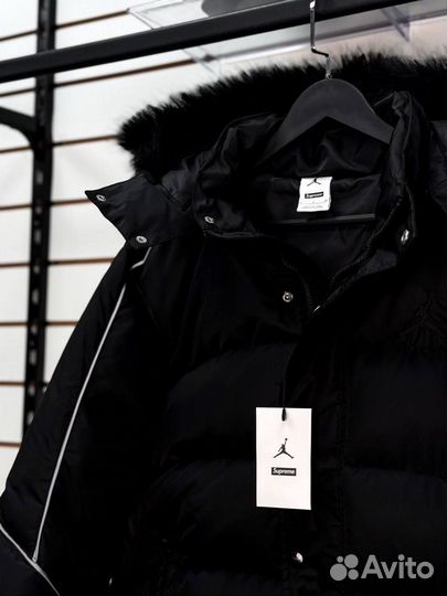 Пуховик supreme x jordan рефлектив