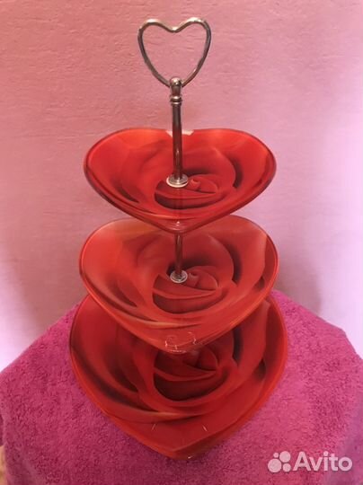 Ваза трехярусная для фруктов и сладостей