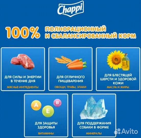 Корм для собак Chappi 15кг
