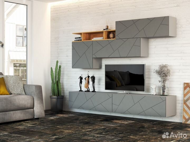 Модульная стенка в гостиную Гранж (мдф)