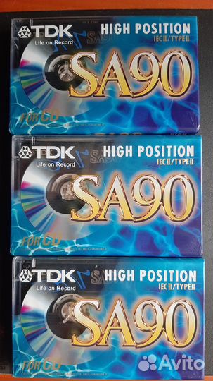 Аудиокассеты TDK SA90 typeII Аудио кассеты