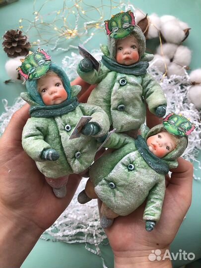 Ватная ёлочная игрушка 