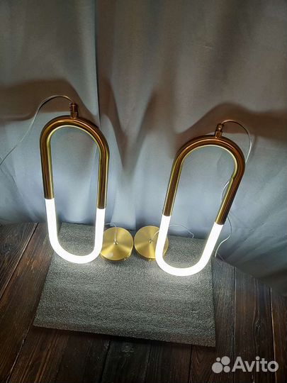 Подвесной светильник в современном стиле (латунь)