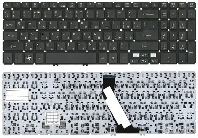Клавиатура Acer Aspire V5-531, M5-581T черная