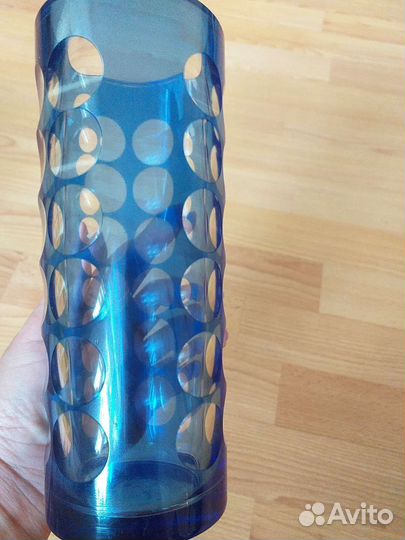 Ваза для цветов цветной хрустальная